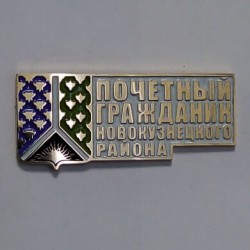 Почётный гражданин Новокузнецкого района 33х14 мм, бронза 
